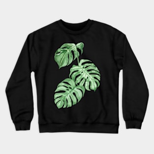 Tropical Leaves Monstera Crewneck Sweatshirt